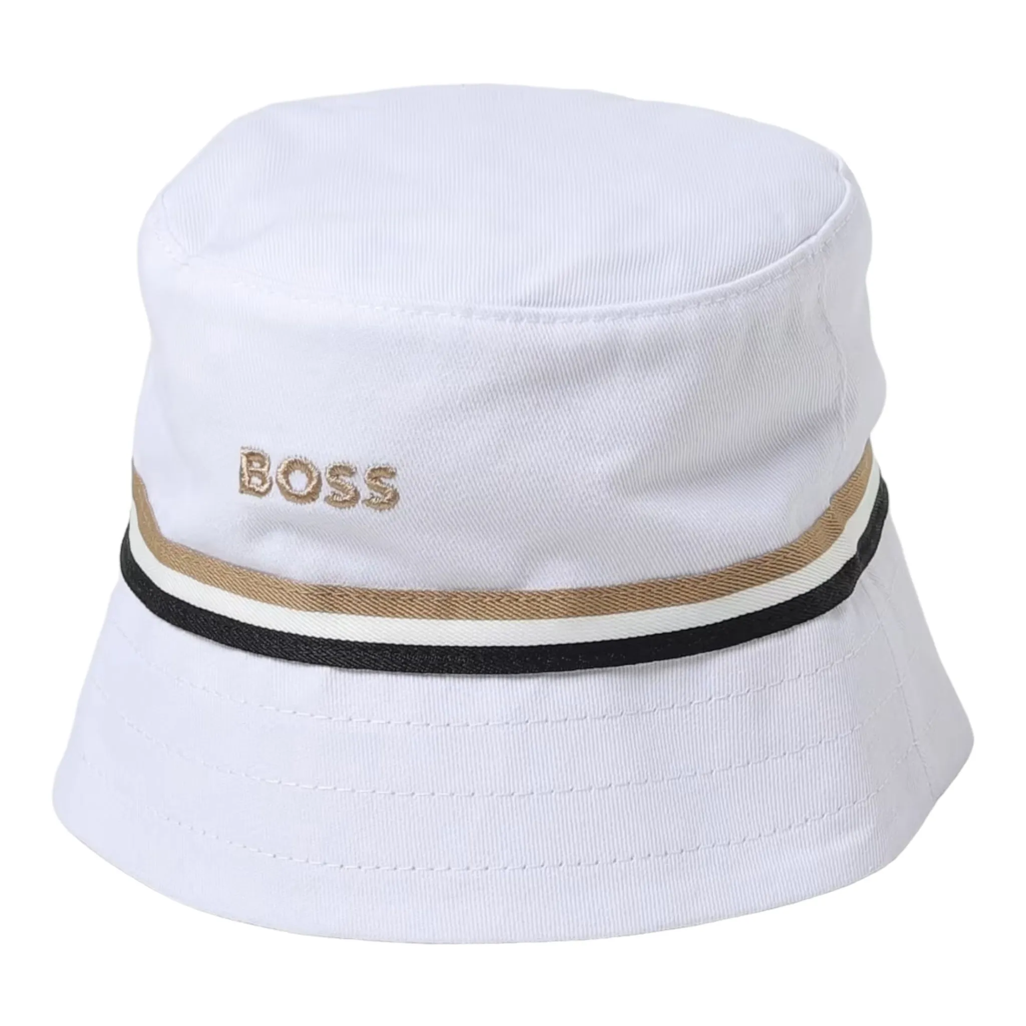 Boss - Reversible bucket hat, white / tan, J50912