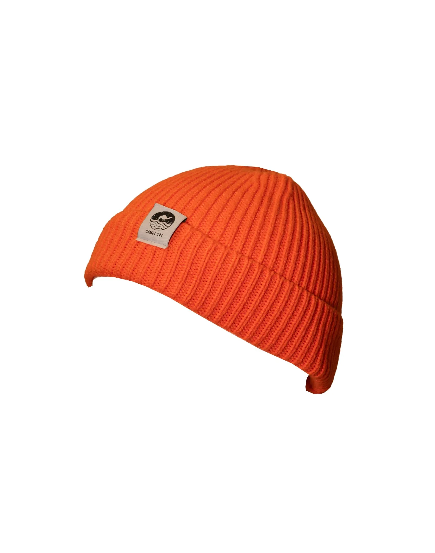 Burnt Orange Engineered Knit Rib Beanie