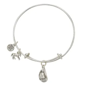 Cowboy Hat Charm Bangle Bracelet