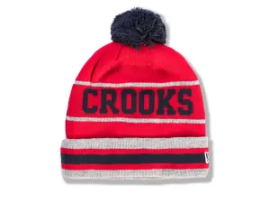 CROOKS AND CASTLES CROOKS STRIPE POM BEANIE