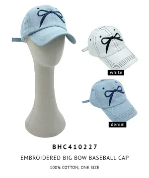 Embroidered Big Bow Baseball Cap