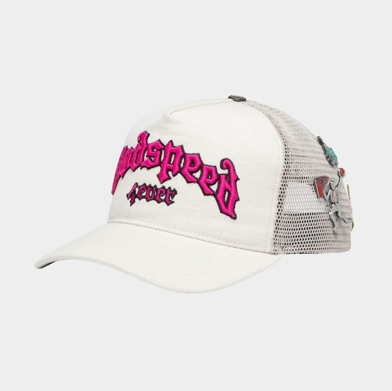 GodSpeed Forever Trucker Hat (White/ Pink Fuchsia)