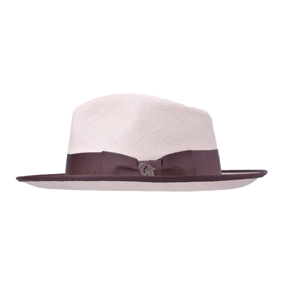 Kellan Handwoven Panama Straw Classic Brim Fedora by Bigalli