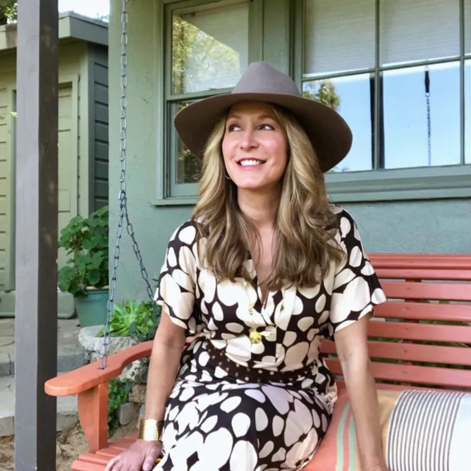 Laine: Large Felt Floppy Fedora with Feather Print As Seen On Alison Deyette