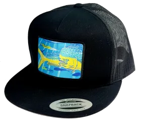 Lobo Lures Bully Mahi Lifestyle Classic Snapback Flat Brim Trucker Hat