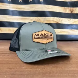 MMS Trucker Hat w/ adjustable snapback- LODEN Green/Black