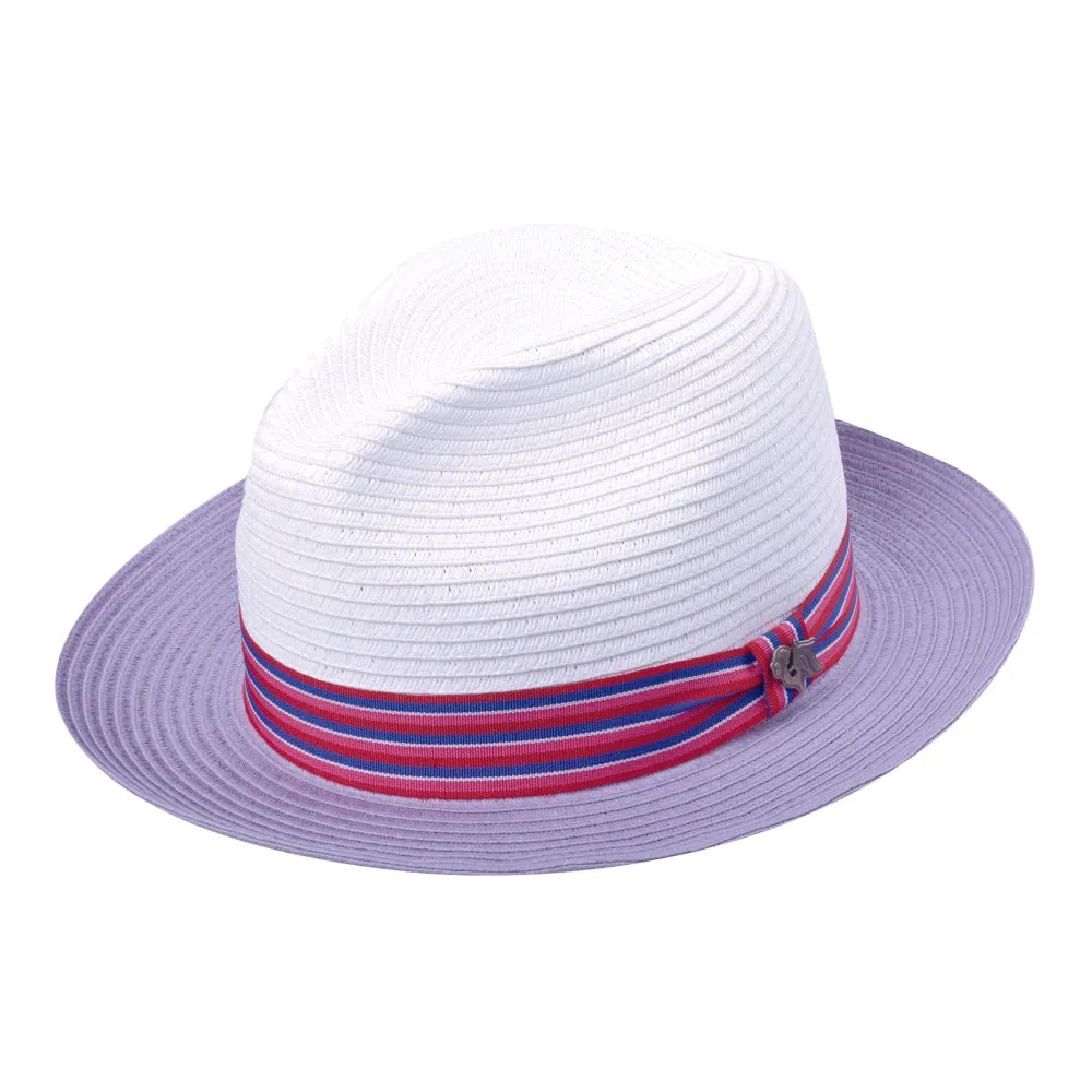 Orion Classic Brim Straw Fedora by Bigalli