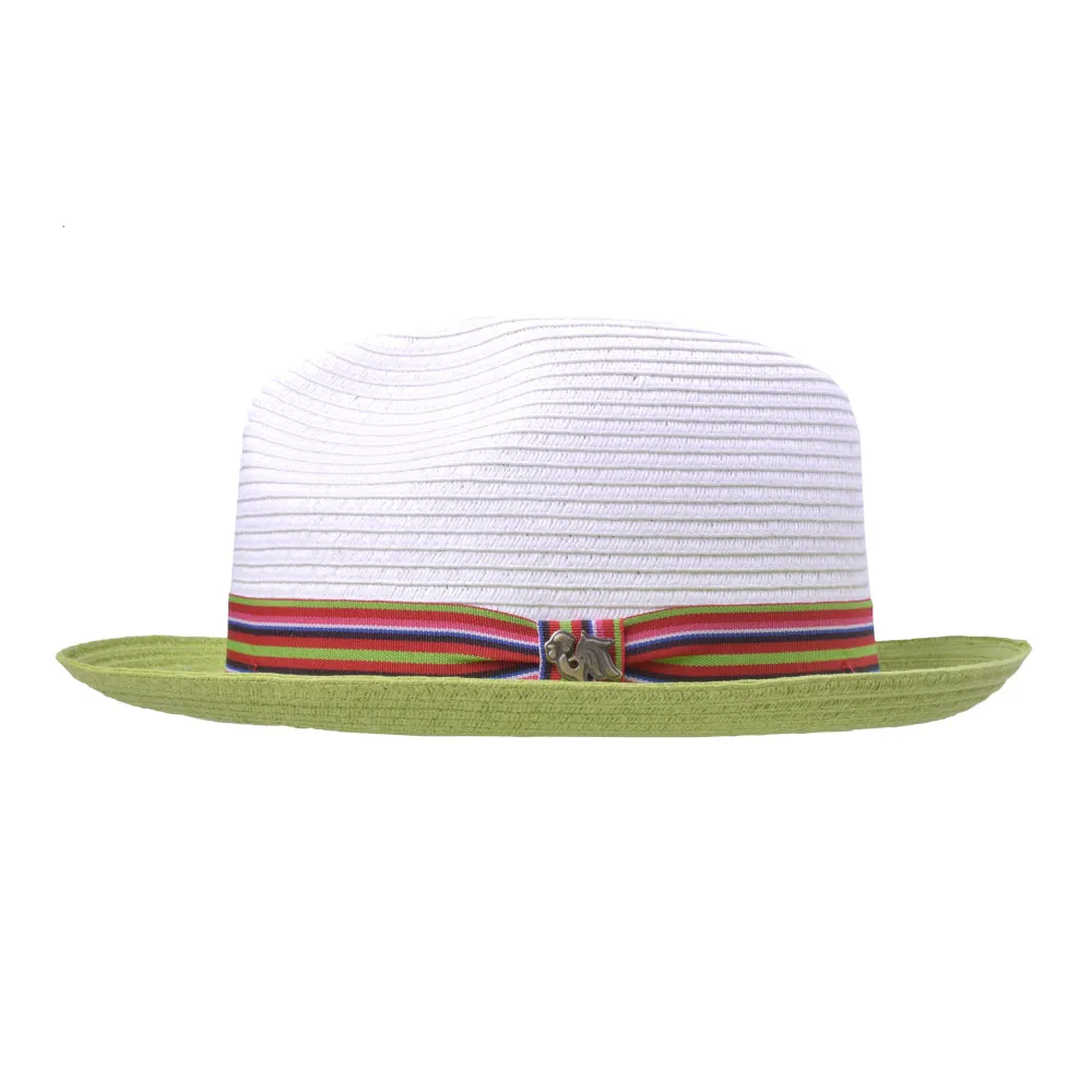 Orion Classic Brim Straw Fedora by Bigalli