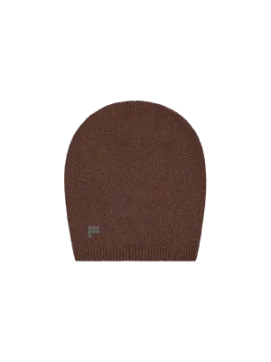 Recycled Cashmere Beanie—chestnut brown