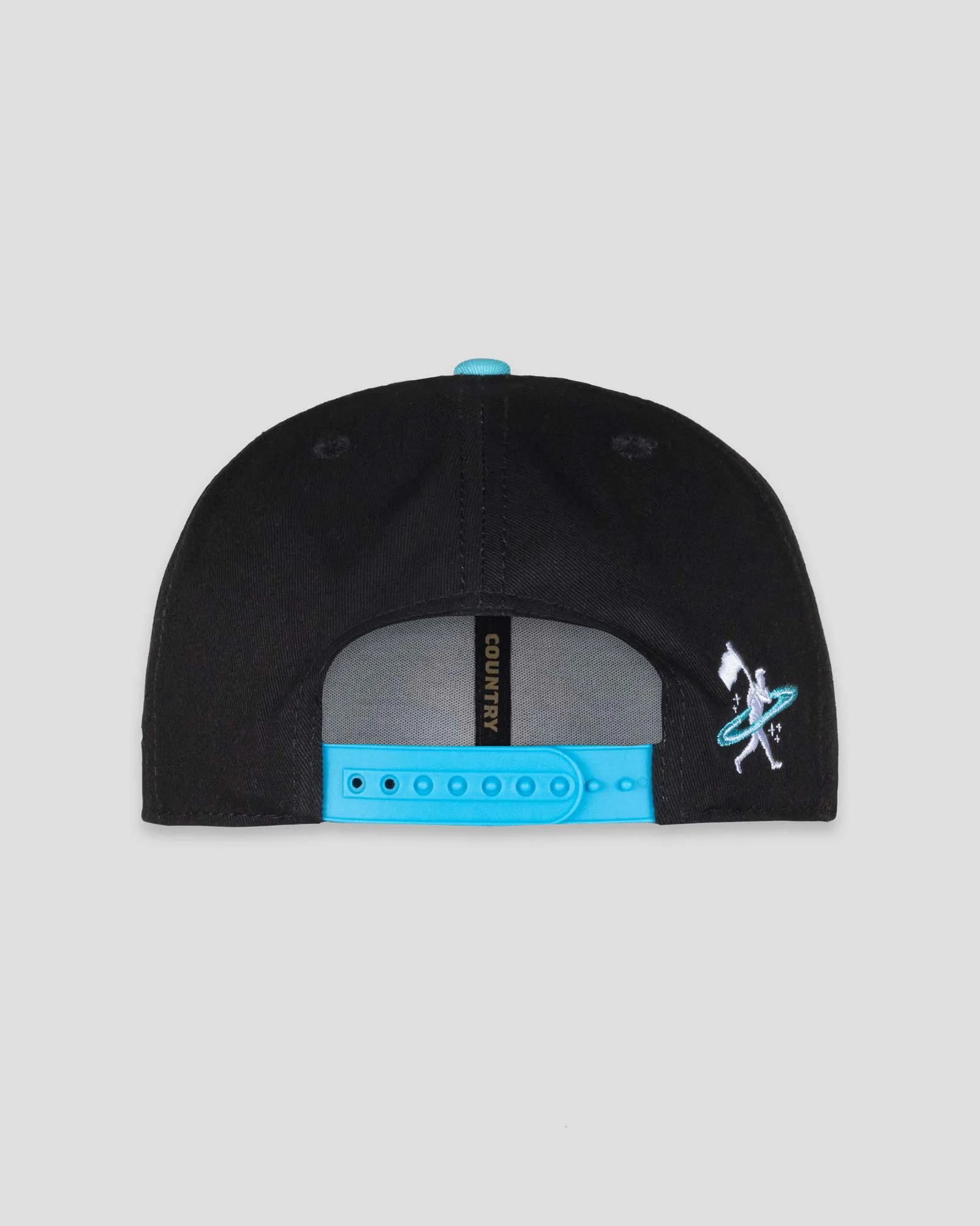 Space Ball Shallow Crown Snapback - Black and Teal