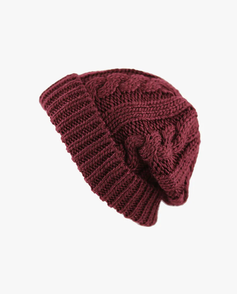 The Hat Depot - Curly Knit Beanie without Pom