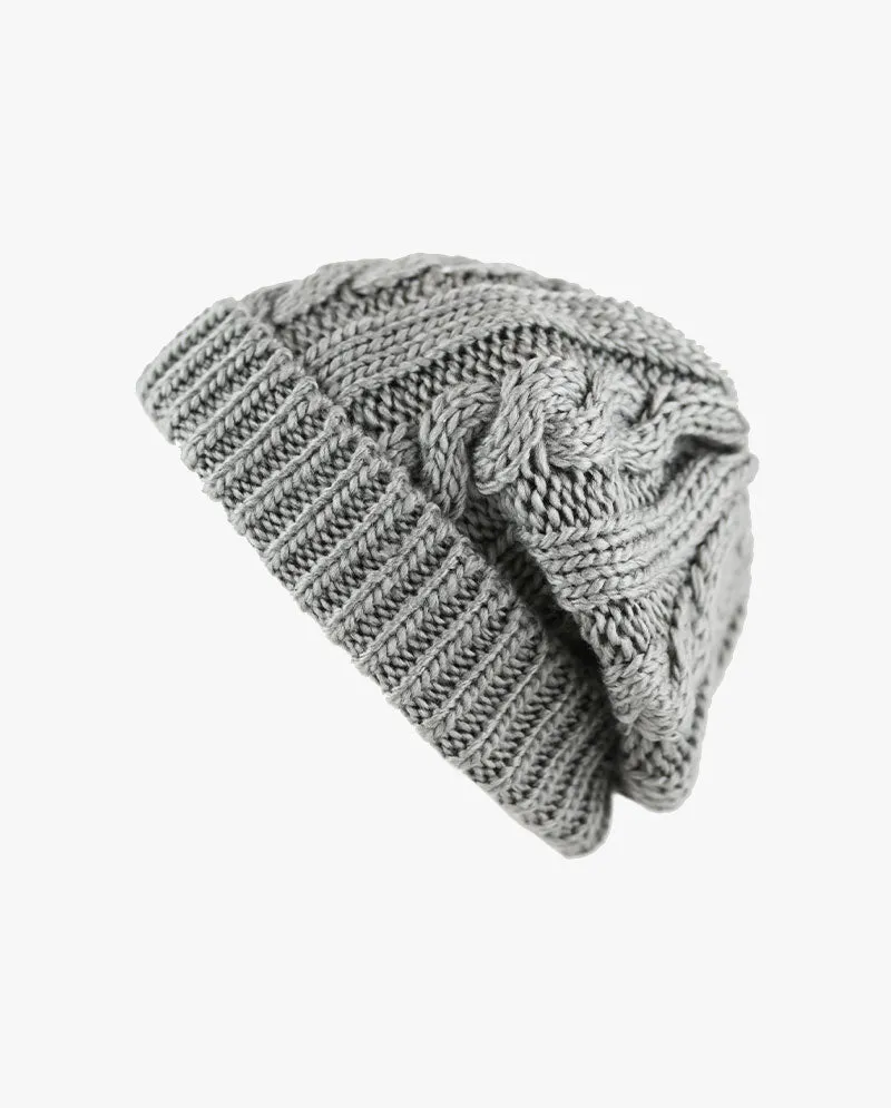 The Hat Depot - Curly Knit Beanie without Pom