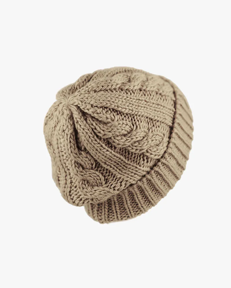 The Hat Depot - Curly Knit Beanie without Pom