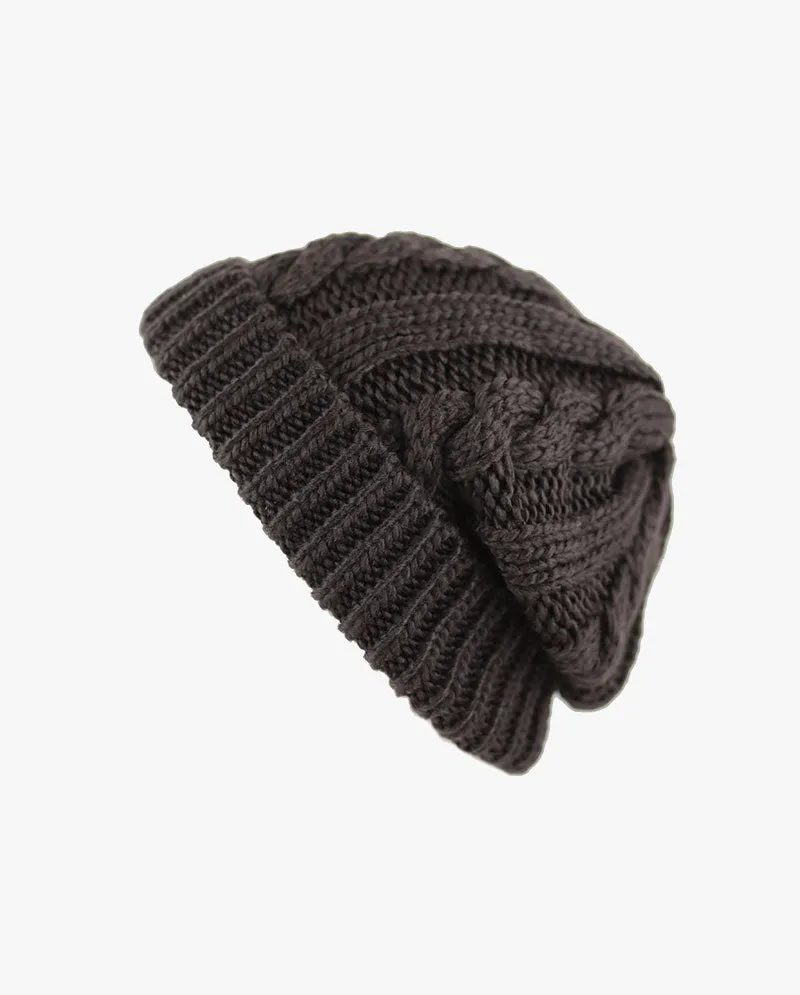 The Hat Depot - Curly Knit Beanie without Pom