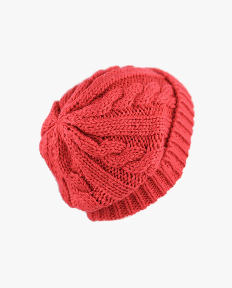 The Hat Depot - Curly Knit Beanie without Pom