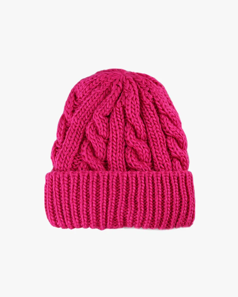 The Hat Depot - Curly Knit Beanie without Pom