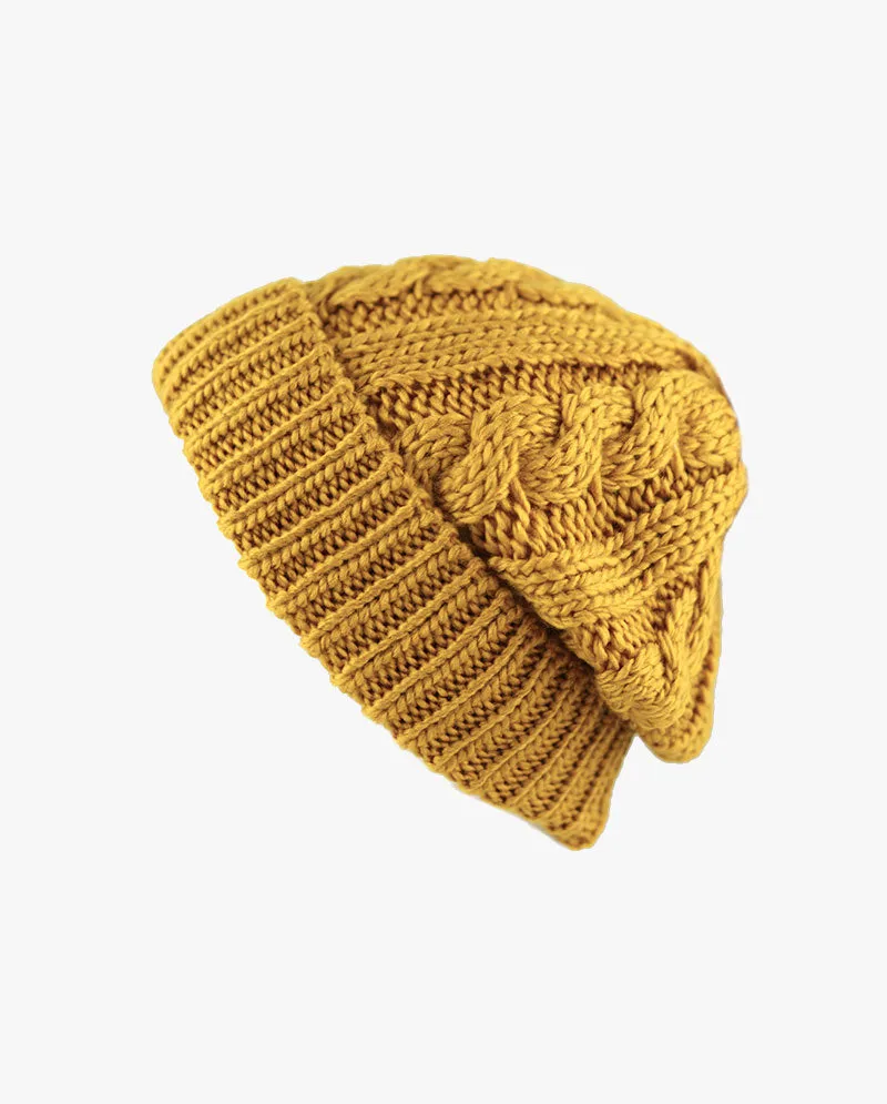 The Hat Depot - Curly Knit Beanie without Pom