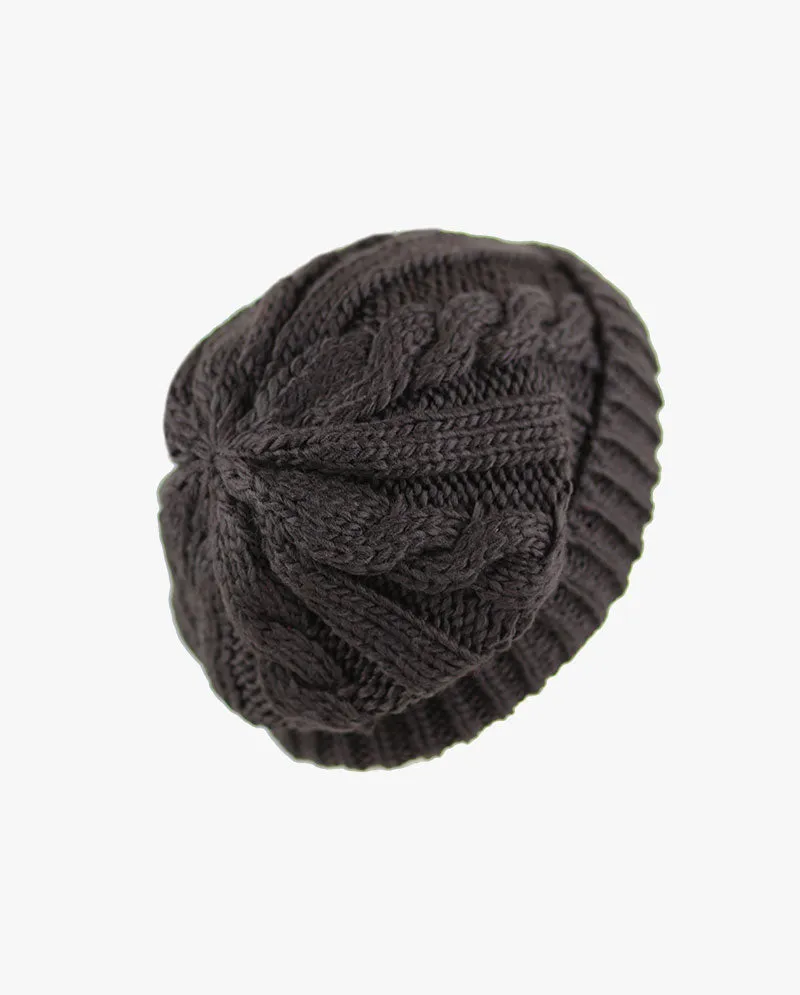 The Hat Depot - Curly Knit Beanie without Pom