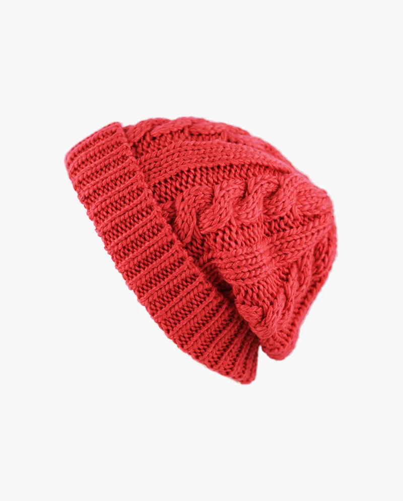 The Hat Depot - Curly Knit Beanie without Pom