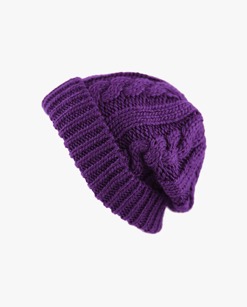 The Hat Depot - Curly Knit Beanie without Pom