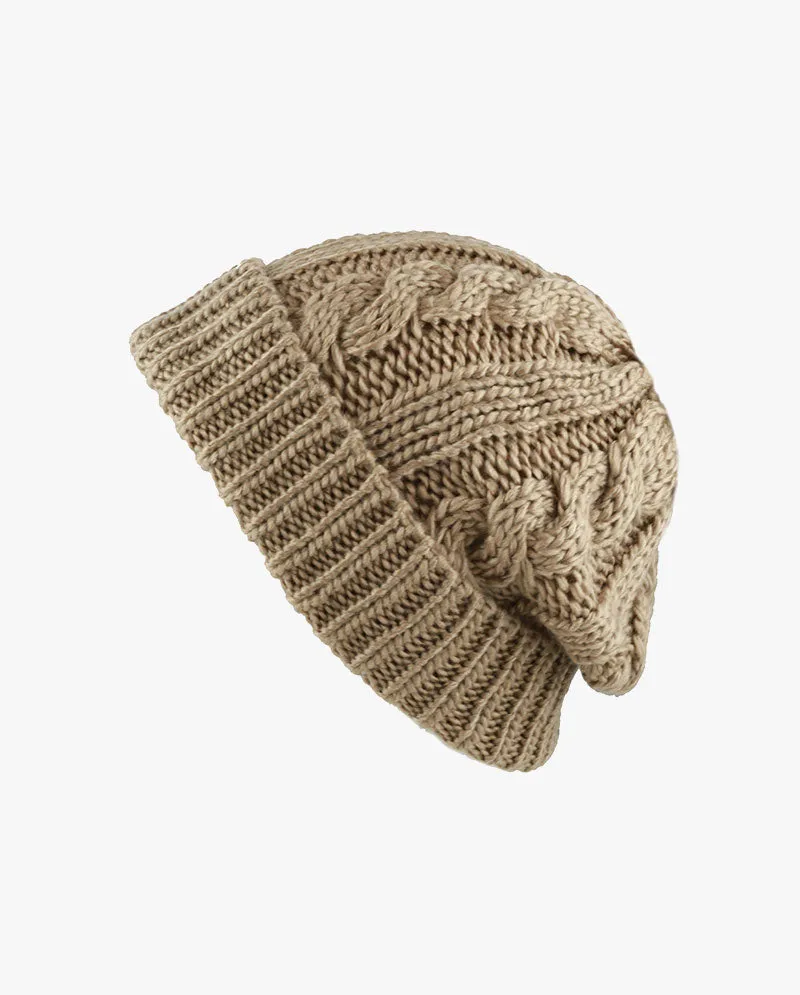 The Hat Depot - Curly Knit Beanie without Pom