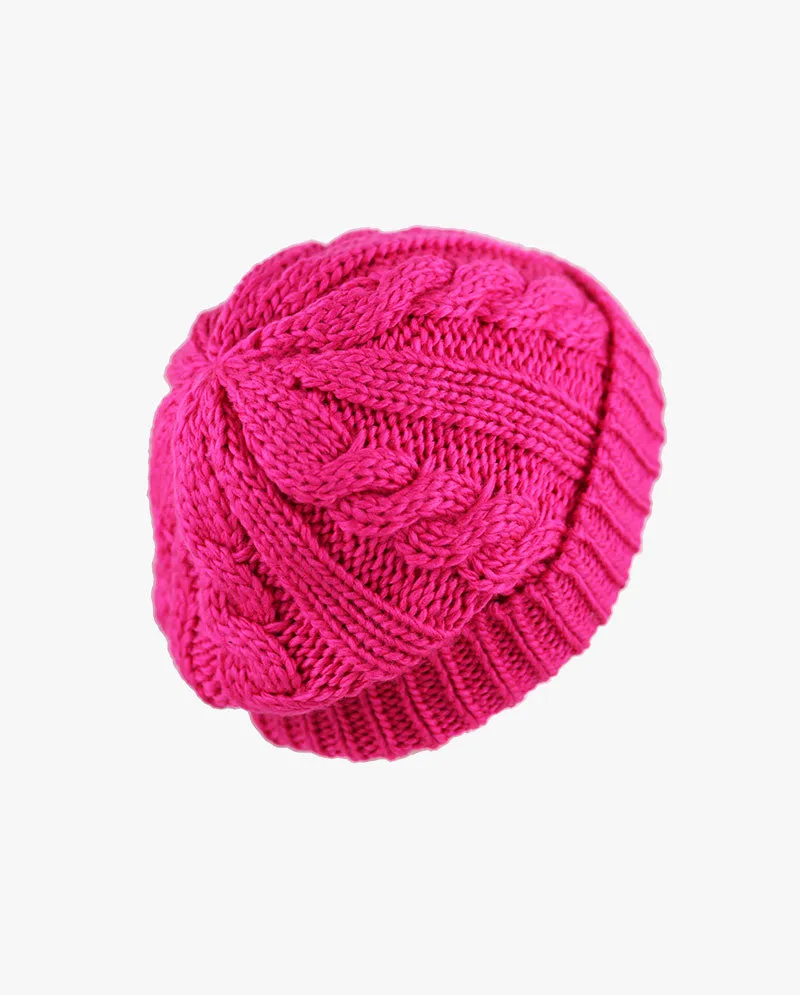 The Hat Depot - Curly Knit Beanie without Pom