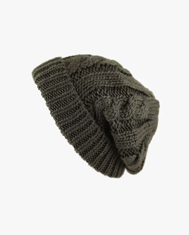 The Hat Depot - Curly Knit Beanie without Pom