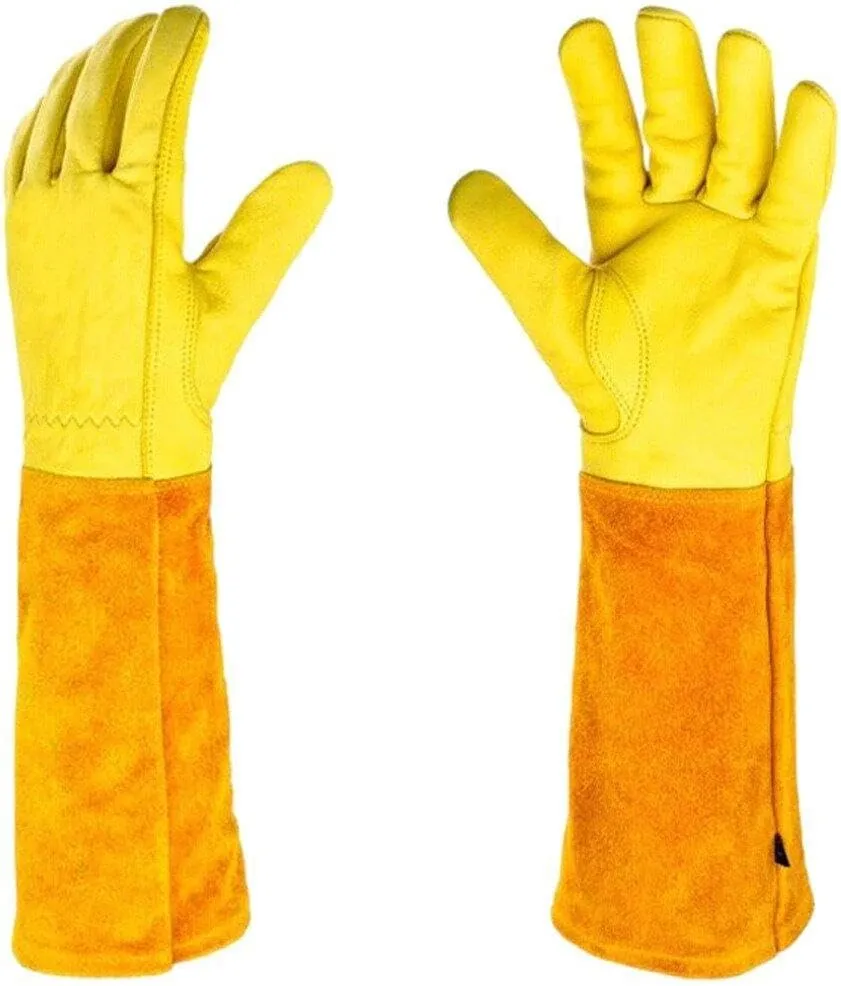 Thorn Proof Long Garden Gloves M -Yellow