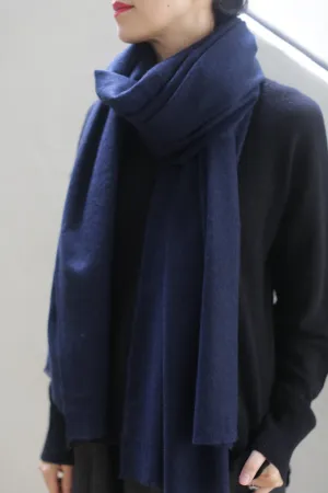 Tissue Weight Cashmere Scarf | Navy