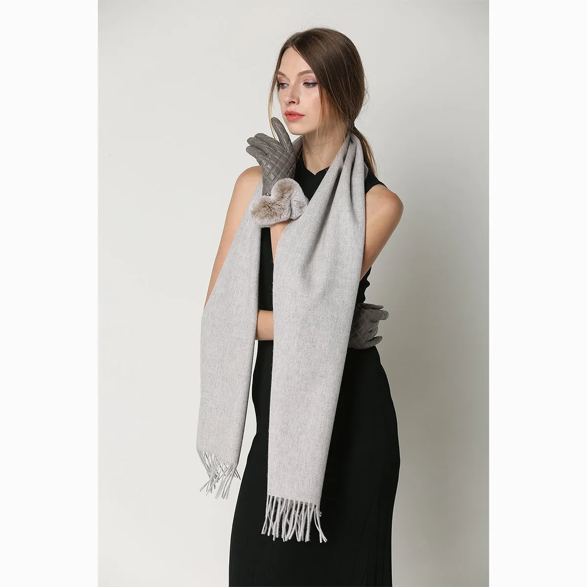 Ugg 100% Wool Scarf Grey