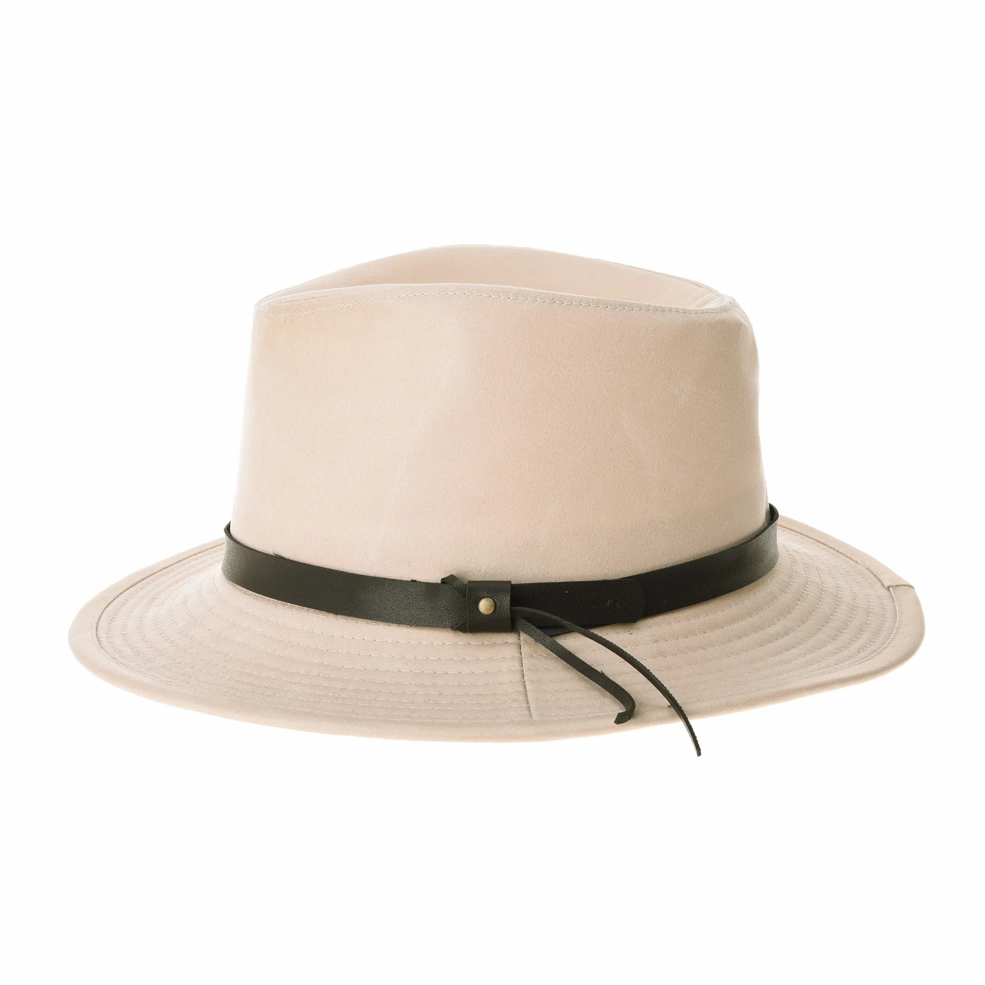 Weathered Faux Leather Outback Hat GN8748