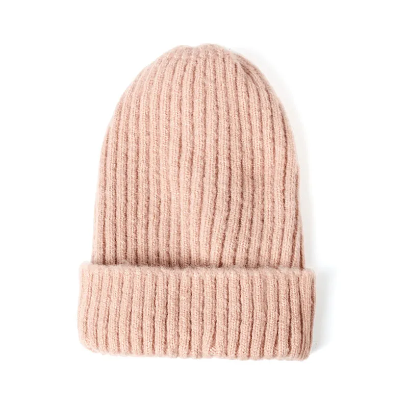 Womens Beanie Hat warm Autumn Women Wool Knit Beanie Hat Cuff Beanie Watch Cap for Girls Spring Skull Hats for Female